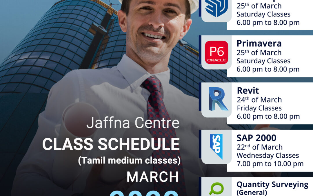 Class Schedule – Jaffna Center